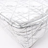Dior Caro Leather Chain Shoulder Bag in Metallic Silver Secondhand