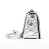 Dior Caro Leather Chain Shoulder Bag in Metallic Silver Secondhand