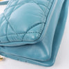 Dior Caro Macrocannage Leather Chain Shoulder Bag in Blue Secondhand