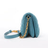 Dior Caro Macrocannage Leather Chain Shoulder Bag in Blue Secondhand