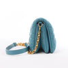 Dior Caro Macrocannage Leather Chain Shoulder Bag in Blue Secondhand