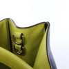 Dior Diorissimo Leather Large 2Way Handbag in Navy Blue x Yellow Secondhand