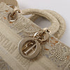 Dior Lady D-Joy Racing 2Way Handbag in Beige Secondhand