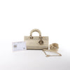 Dior Lady D-Joy Racing 2Way Handbag in Beige Secondhand