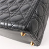 Dior Lady Dior Large Cannage Leather 2Way Handbag in Black Secondhand