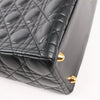 Dior Lady Dior Large Cannage Leather 2Way Handbag in Black Secondhand