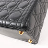 Dior Lady Dior Large Cannage Leather 2Way Handbag in Black Secondhand