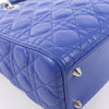 Dior Lady Dior Leather Cannage Large Handbag in Blue Secondhand