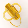 Dior Lady Dior Cannage Leather 2Way Handbag in Yellow Secondhand