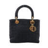 Dior Lady Dior Cannage Nylon Handbag in Black Secondhand