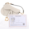 Dior Saddle Mini Bag Leather Handbag in Ecru Secondhand