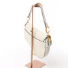Dior Saddle Classic Bag Canvas Shoulder Bag in White Secondhand