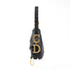 Dior Saddle Classic Bag Canvas Shoulder Bag in Black Secondhand