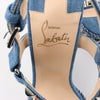 Christian Louboutin Katacrow Denim Wedge Sole Sandals in Blue, Size 38 EU Secondhand