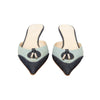 Secondhand Christian Dior Pointed Toe Denim Kitten Heel - '00s