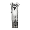 Secondhand Collection Privée Sheer Bead Embellished Long Top - '90s