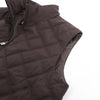 Corneliani Quilted Zip Gilet in Brown, Size 50 IT Secondhand