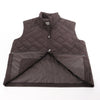 Corneliani Quilted Zip Gilet in Brown, Size 50 IT Secondhand