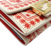 Secondhand Fendi Leather Coral Bandana Baguette Micro Trifold Wallet