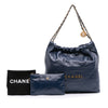 Chanel Small Quilted Shiny Calfskin 22 Tote Secondhand