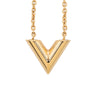 Louis Vuitton Gold Plated Essential V Necklace Secondhand