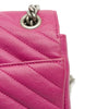 Saint Laurent Medium Chevron Sheepskin Monogram Chain Bag Secondhand