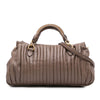 Miu Miu Nappa Bosco Pleated Satchel Secondhand