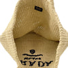 Prada Large Raffia Effect Crochet Embroidered Logo Tote Secondhand