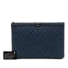 Chanel Large Quilted Calfskin Chain Boy O Case Clutch Secondhand