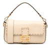Fendi Leather Metal Stitch Baguette Satchel Secondhand