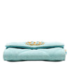 Chanel Quilted Denim 19 Card Holder with Chain Secondhand