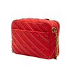 Balenciaga Calfskin Allover Logo Blanket Reporter XS Crossbody Secondhand