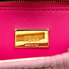 Fendi Small Embossed Suede Peekaboo Click Clutch on Chain Secondhand