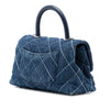 Chanel Small Quilted Denim Coco Top Handle Bag Secondhand