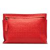 LOEWE Embossed Calfskin Anagram Repeat T Pouch Secondhand