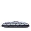 Chanel Quilted Glazed Calfskin Coco Pleats Chain Clutch Secondhand
