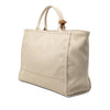 Prada Large Linen and Vitello Logo Tote Secondhand