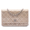 Chanel CC Quilted Metallic Fabric Wallet On Chain Secondhand