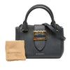 Burberry Small Grained Leather Buckle Tote Secondhand