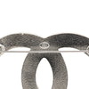 Secondhand Chanel Enamel and Silver Plated CC Brooch
