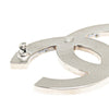 Secondhand Chanel Enamel and Silver Plated CC Brooch