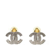 Secondhand Chanel Silver Plated CC Clip on Earrings