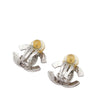 Chanel Silver Plated CC Clip on Earrings Secondhand