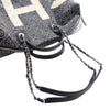 Chanel Large Coated Canvas Camellia Maxi Logo Bowling Bag Secondhand