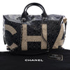 Chanel Large Coated Canvas Camellia Maxi Logo Bowling Bag Secondhand