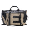 Chanel Large Coated Canvas Camellia Maxi Logo Bowling Bag Secondhand