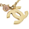 Chanel Gold Plated CC Rhinestones Charm Bracelet Secondhand