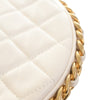 Chanel Mini Lambskin Round Camellia Clutch Secondhand
