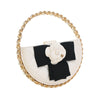 Chanel Mini Lambskin Round Camellia Clutch Secondhand
