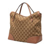 Secondhand Gucci Medium GG Canvas Bree Fold Over Tote